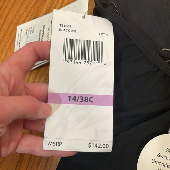 Coco Reef Chroma Wrap-Tie One-Piece Swimsuit Black Women's 14 NWT - Picture 12 of 13